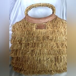 Kate Spade Tan Straw Handbag